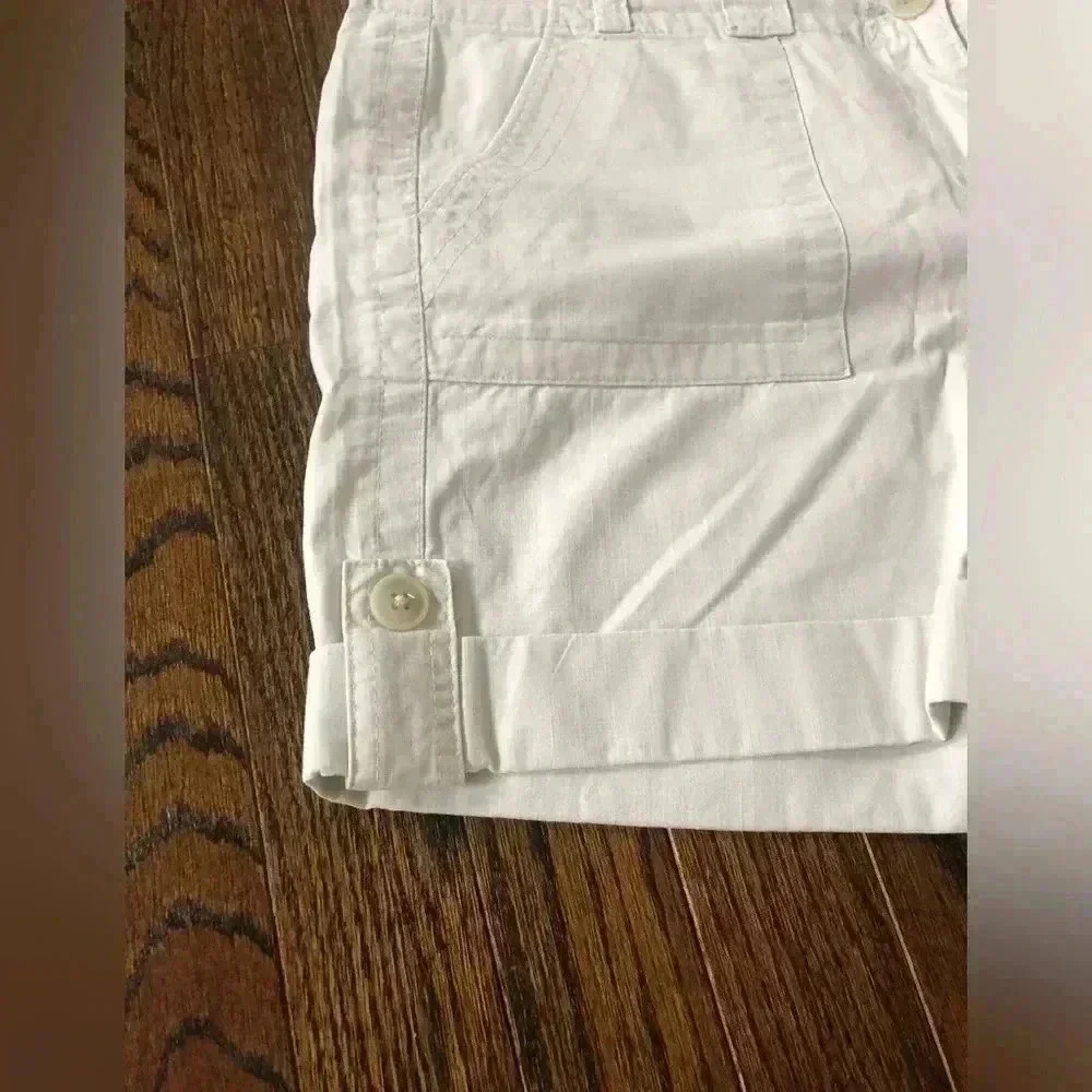 Ann Taylor Women’s 10 Signature Cream 5.5" Inseam Cotton Shorts - EUC - Picture 3 of 9